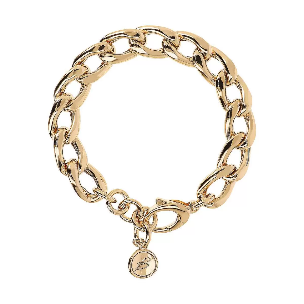 Shop Bracciale Maxi Catena Barbazzale Dorata Bracciali