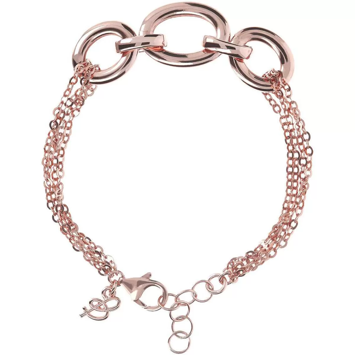 Flash Sale Bracciale Multifilo Con Catena Forzatina Ed Elementi Ovali Bracciali