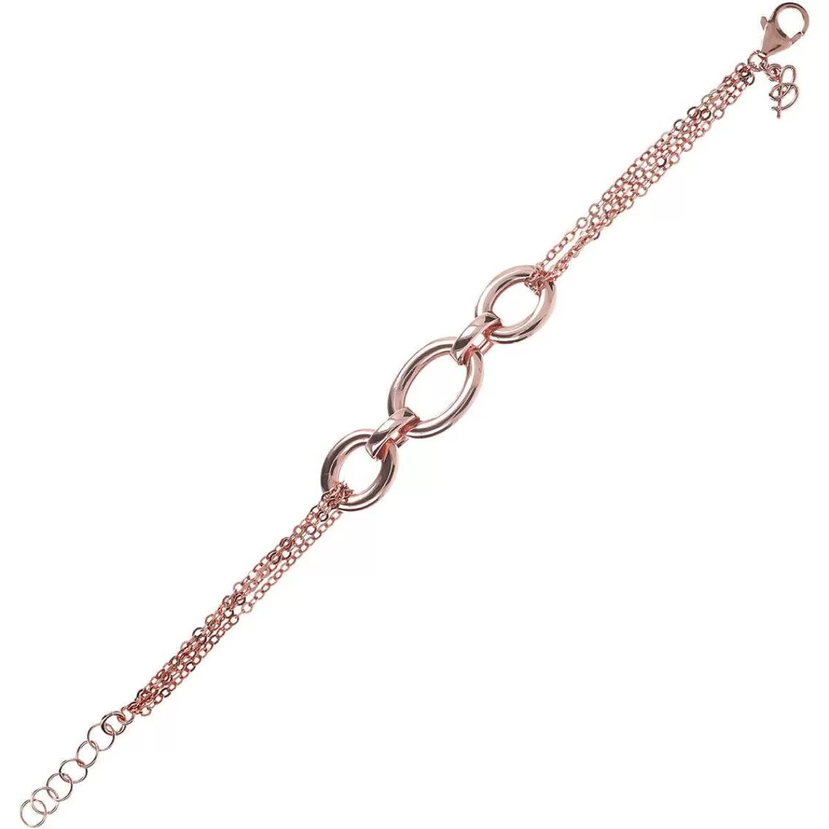 Flash Sale Bracciale Multifilo Con Catena Forzatina Ed Elementi Ovali Bracciali