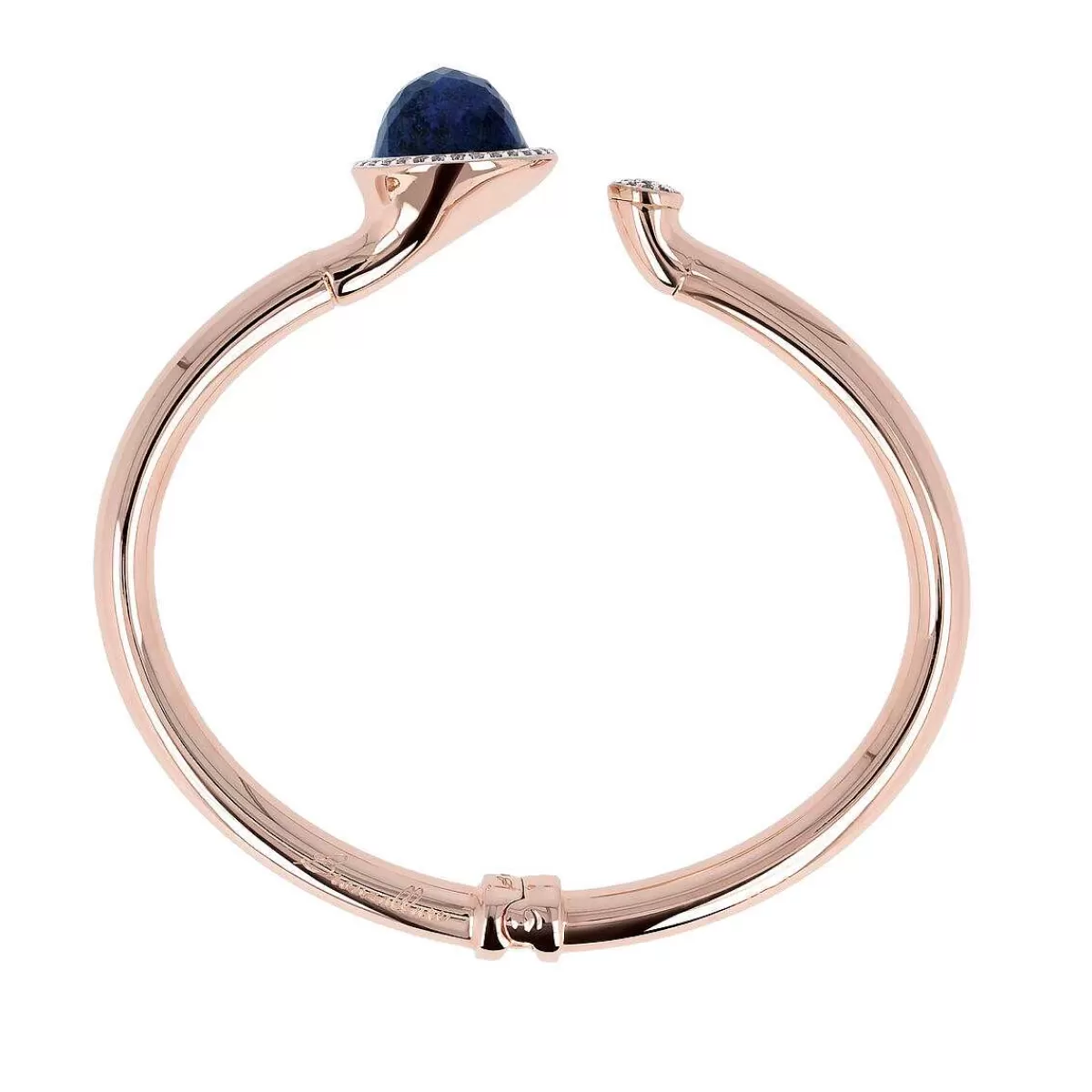 Best Sale Bracciale Rigido Con Pietra Naturale Tonda E Pave Di Cubic Zirconia Bracciali