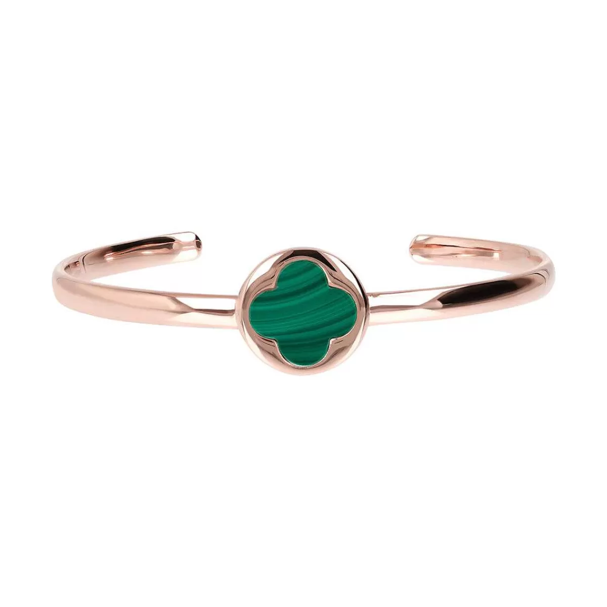 Flash Sale Bracciale Rigido Con Quadrifoglio In Pietra Naturale Bracciali