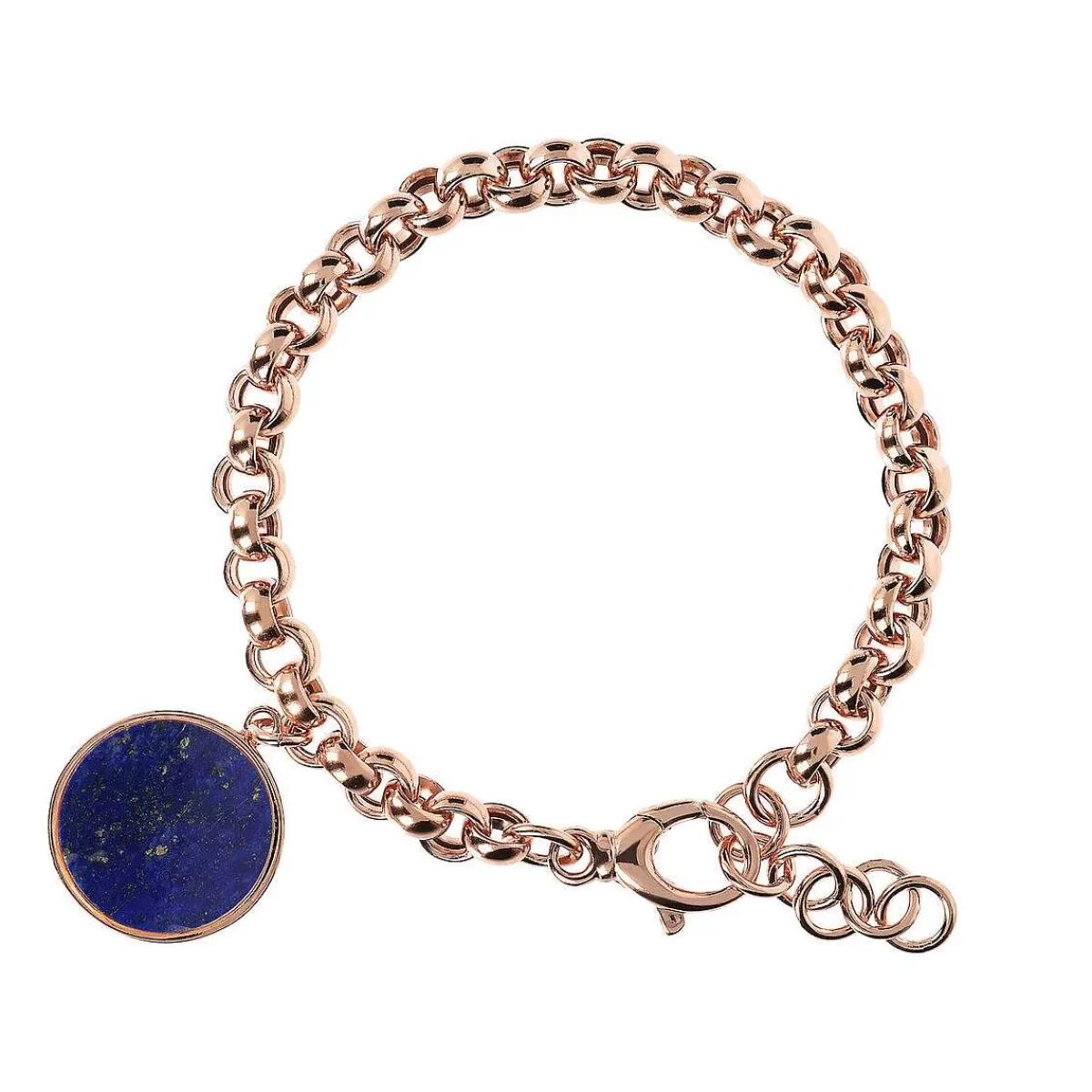 Fashion Bracciale Rolo A Catena Con Pendente A Disco In Pietra Naturale Bracciali