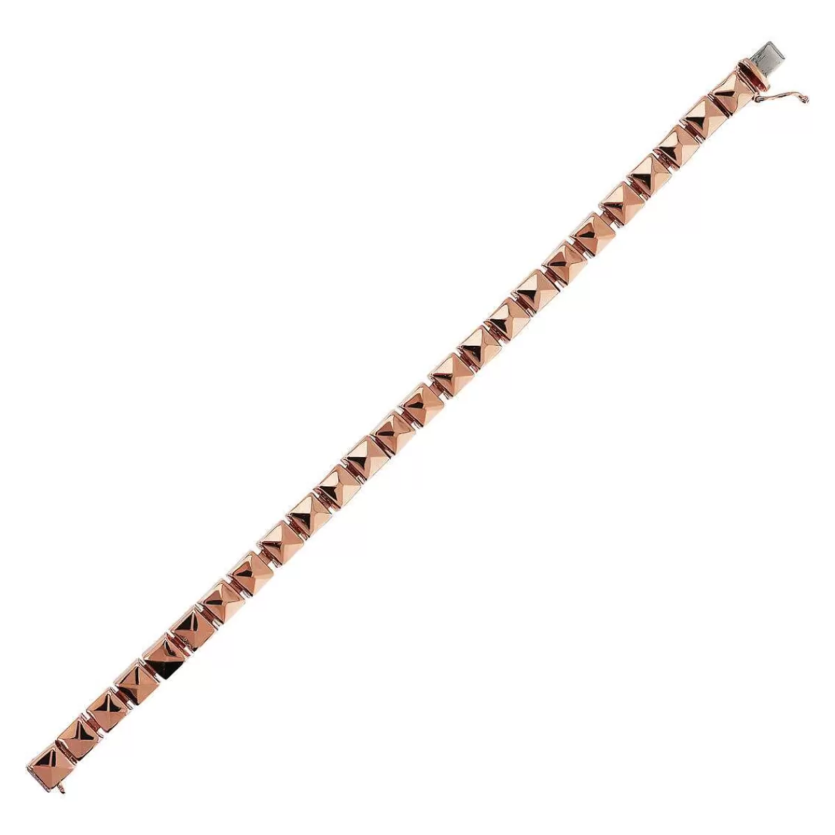 Outlet Bracciale Semirigido Con Borchie Piramidali Bracciali