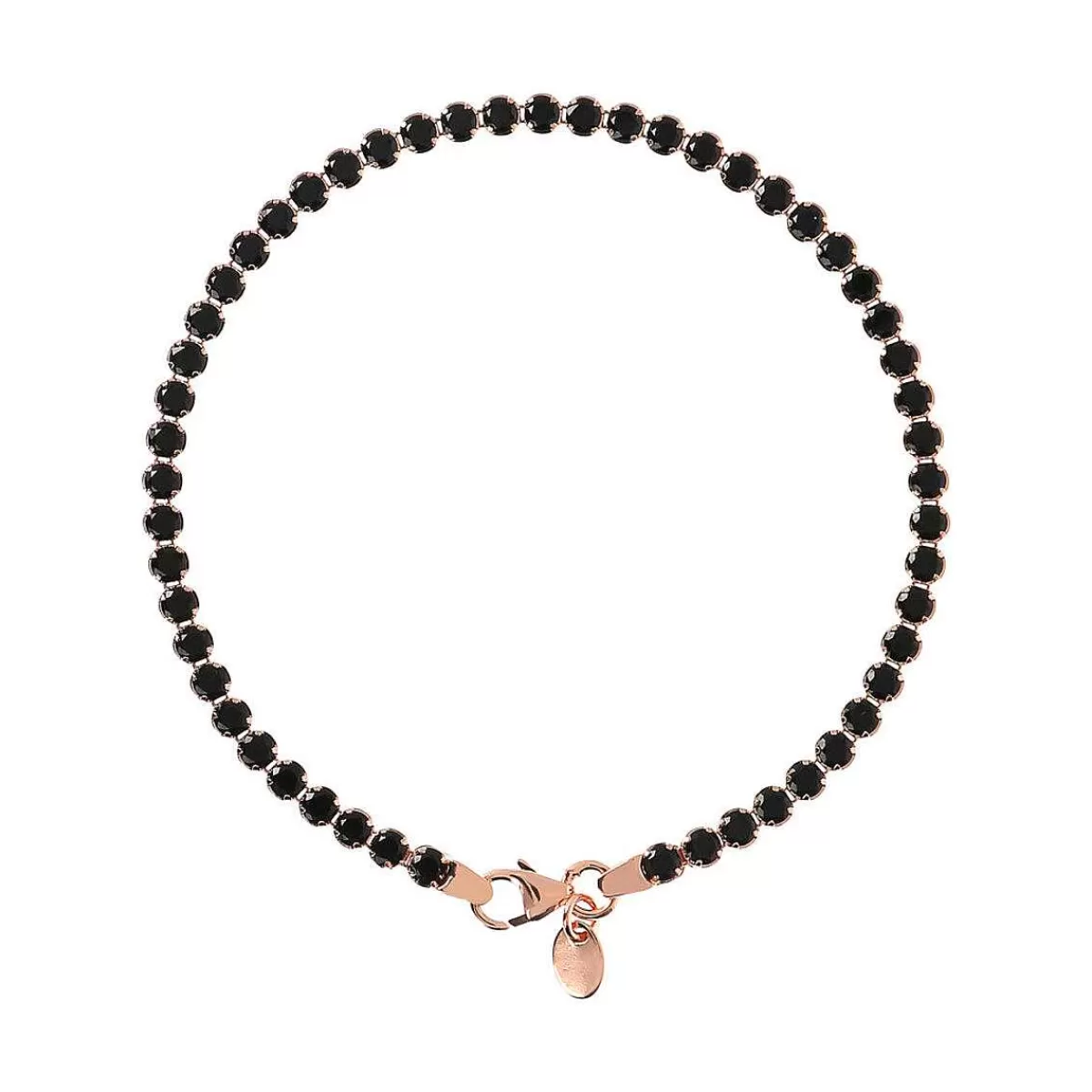 Clearance Bracciale Tennis Con Spinello Nero O Zirconi Cubici Bracciali