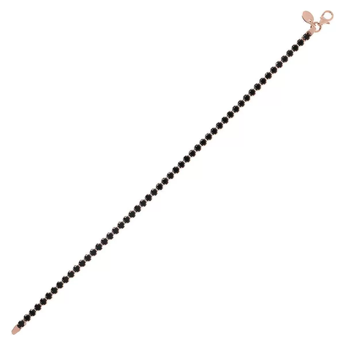 Clearance Bracciale Tennis Con Spinello Nero O Zirconi Cubici Bracciali
