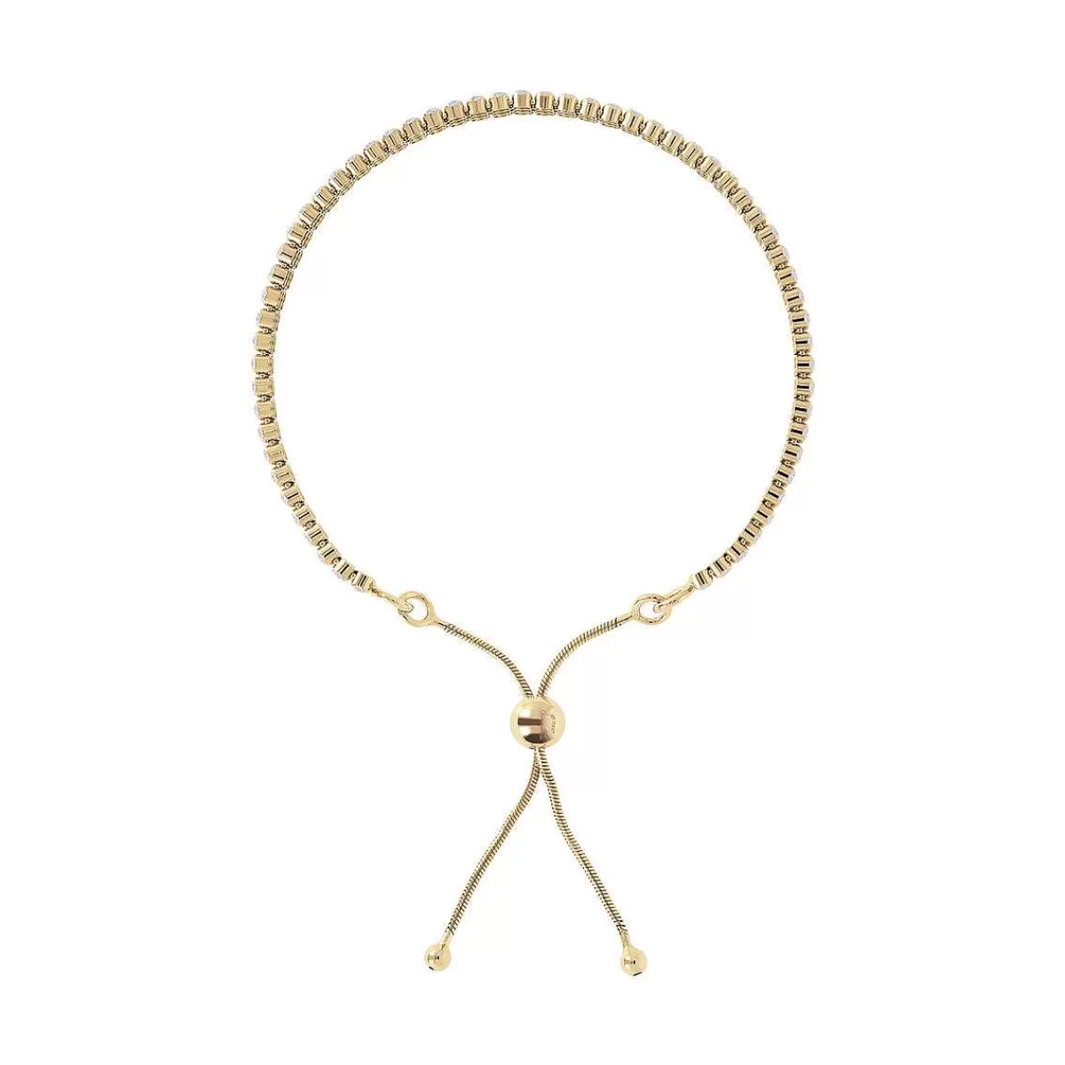 Cheap Bracciale Tennis Dorato A Triplo Filo Con Zirconi Bracciali