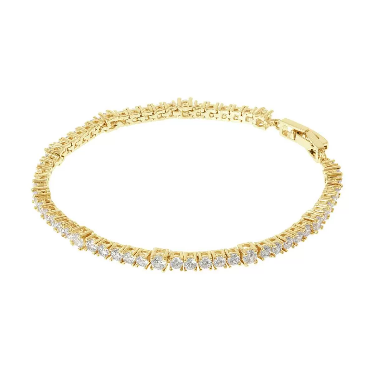 Outlet Bracciale Tennis Dorato Con Zirconi Cubici Bracciali