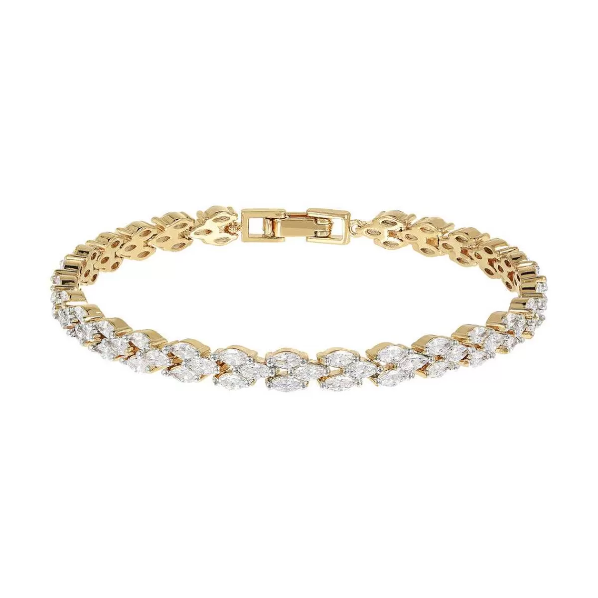 Discount Bracciale Tennis Dorato Con Zirconi Cubici Bracciali
