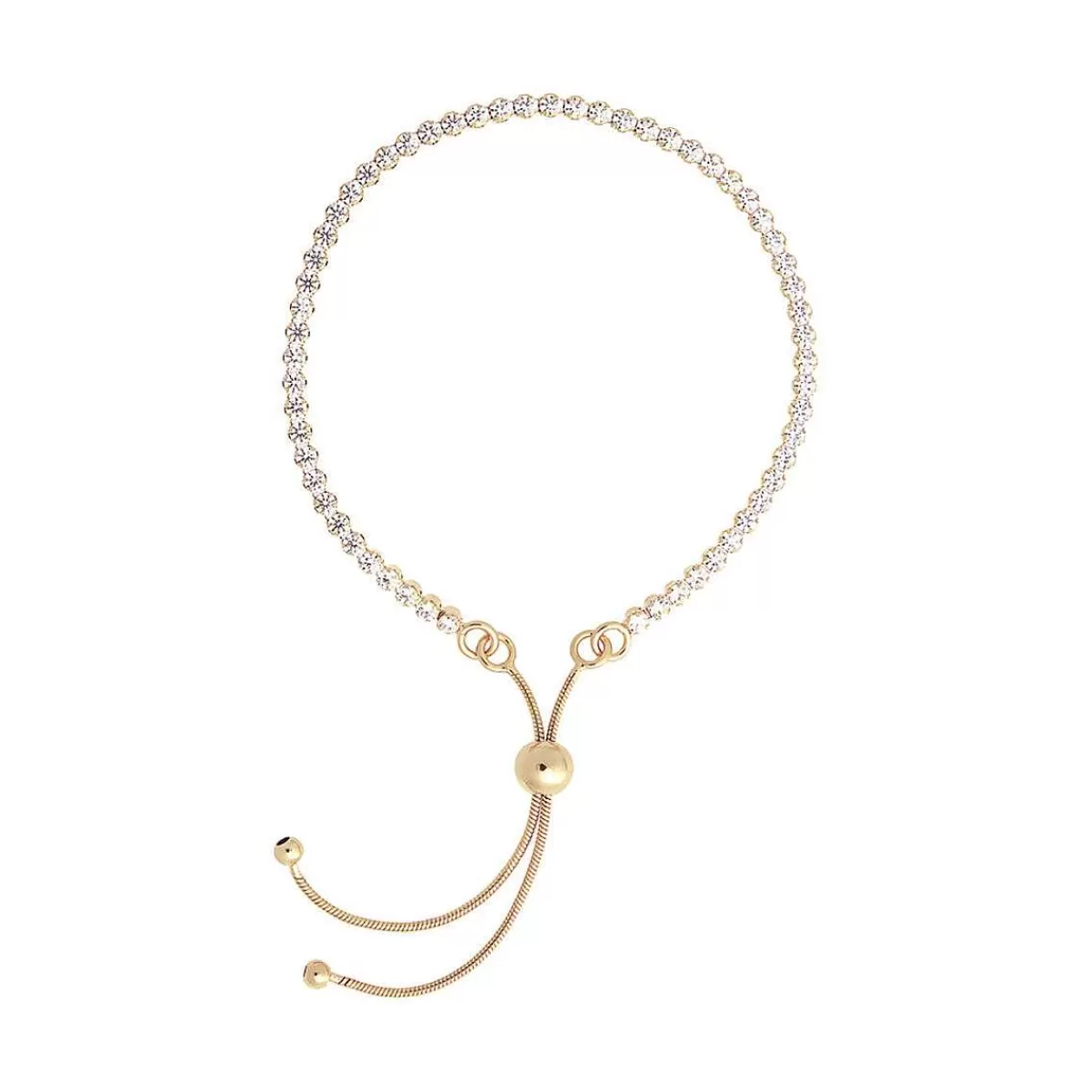 Store Bracciale Tennis Dorato Con Zirconi Cubici Bracciali
