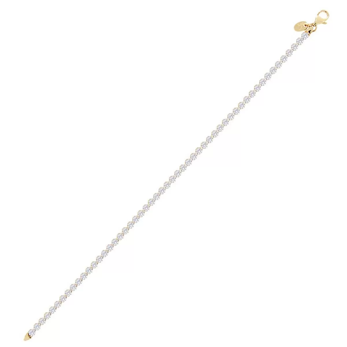 Shop Bracciale Tennis Dorato Con Zirconi Cubici Bracciali