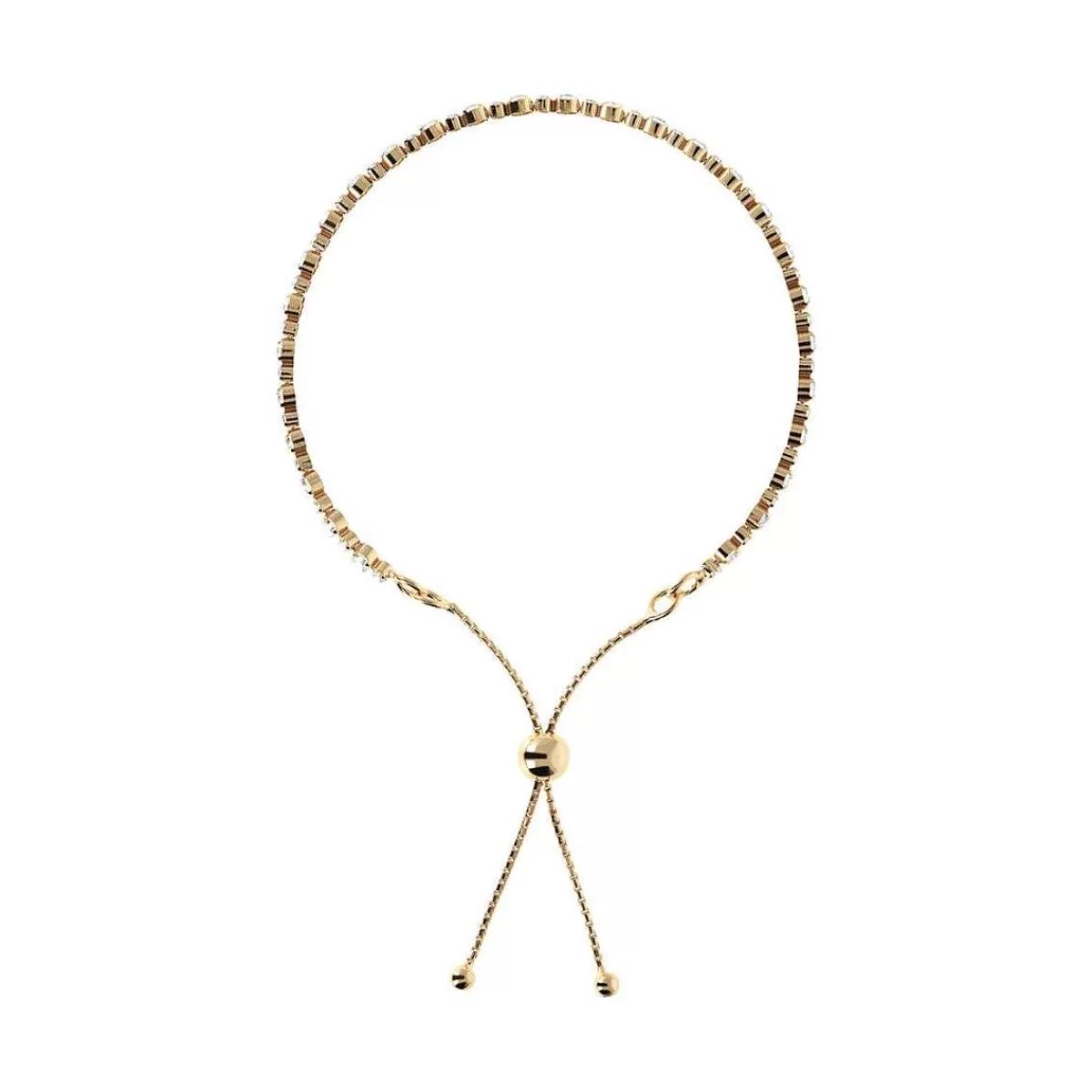 Shop Bracciale Tennis Dorato Misto Con Zirconi Bracciali