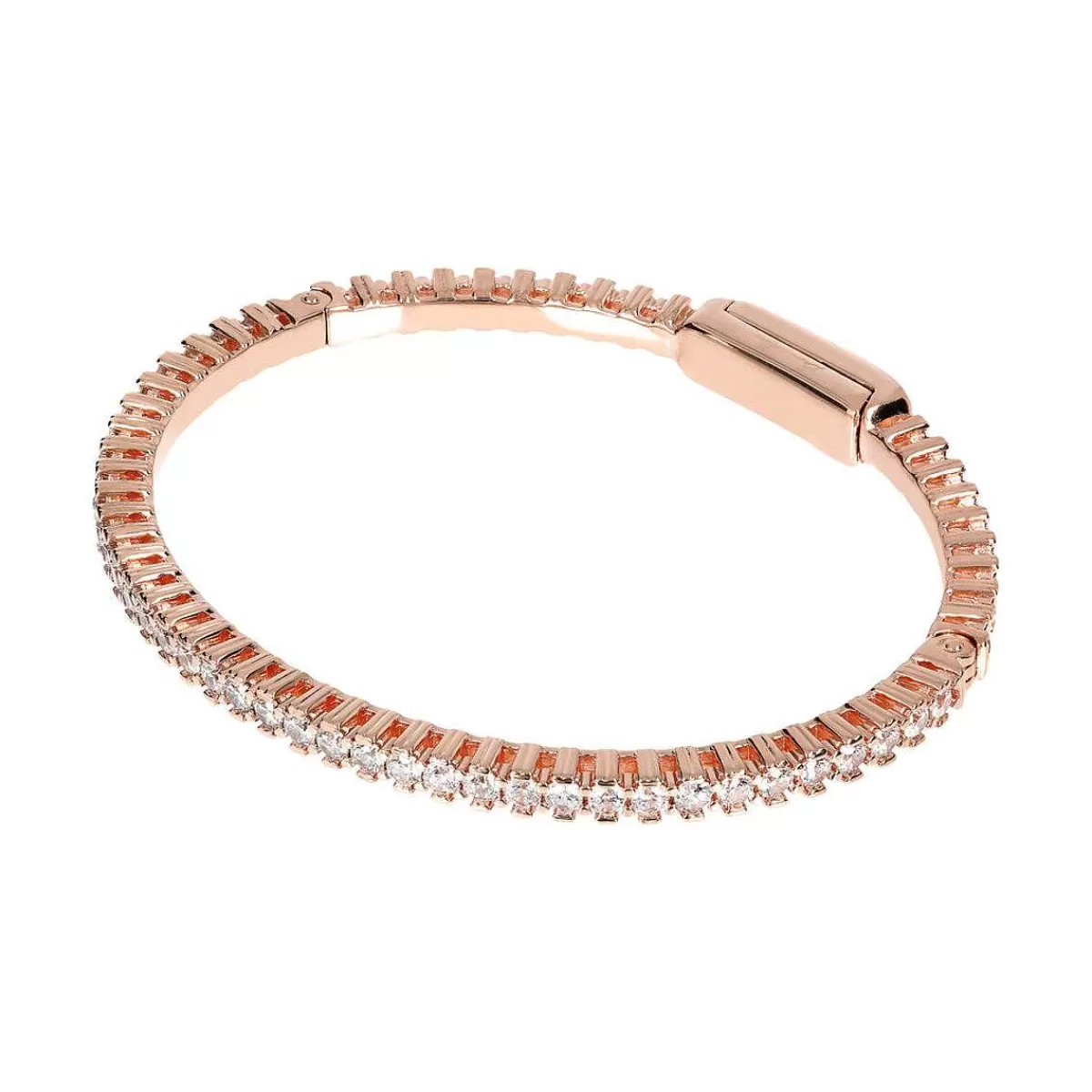 Discount Bracciale Tennis Rigido Con Spinello Nero O Zirconi Cubici Bracciali
