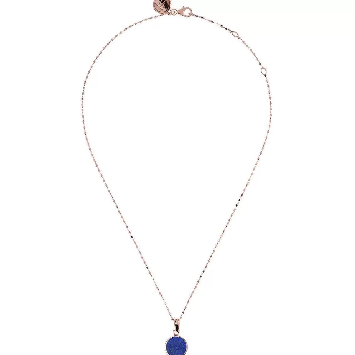 Shop Collana A Catena Cubo Con Pendente A Disco Piccolo In Pietra Naturale Collane