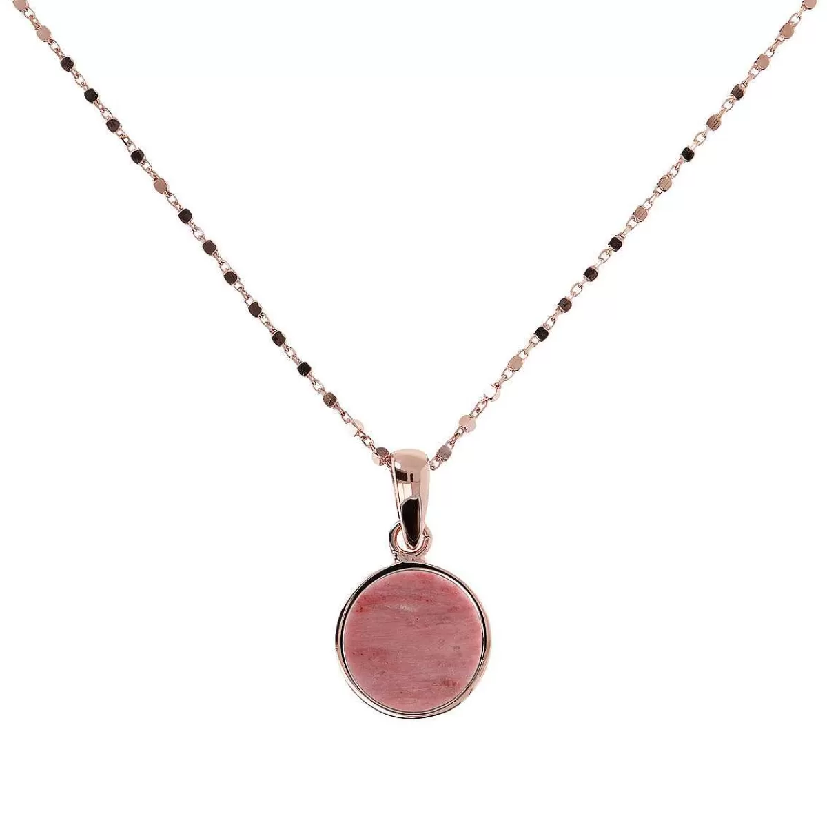 Shop Collana A Catena Cubo Con Pendente A Disco Piccolo In Pietra Naturale Collane
