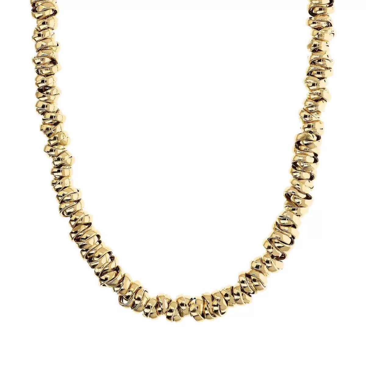 Store Collana In Oro Con Anelli Intrecciati Collane