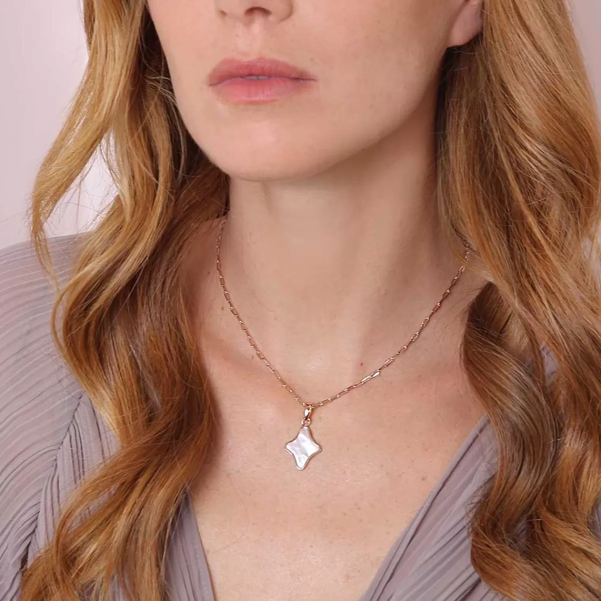 Cheap Collana Catena Forzatina Con Pendente Etoile In Pietra Naturale Collane