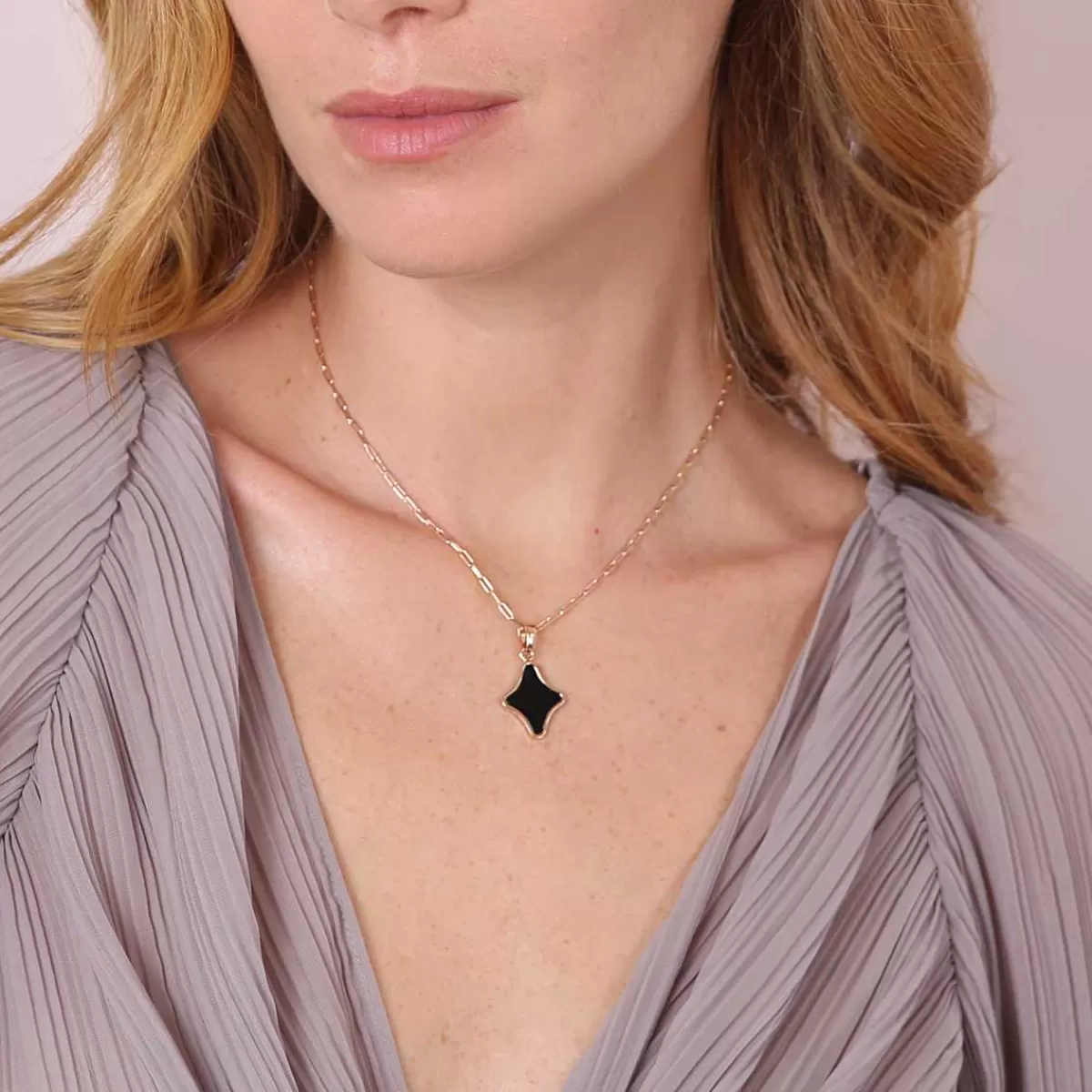 Cheap Collana Catena Forzatina Con Pendente Etoile In Pietra Naturale Collane