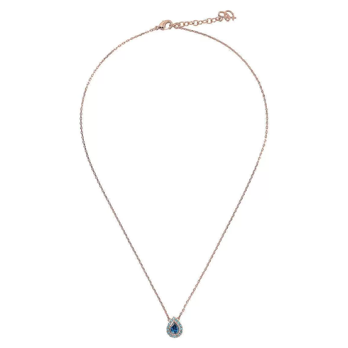 New Collana Catena Forzatina Con Pendente Goccia In Cubic Zirconia Collane