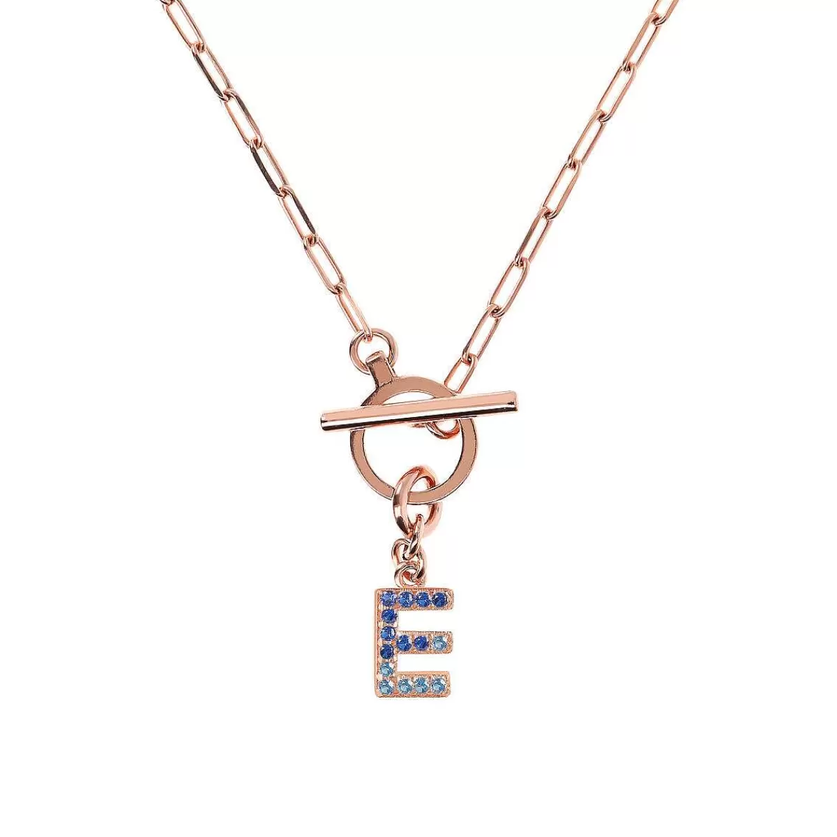 Flash Sale Collana Catena Forzatina Con Pendente Lettera In Pave Collane