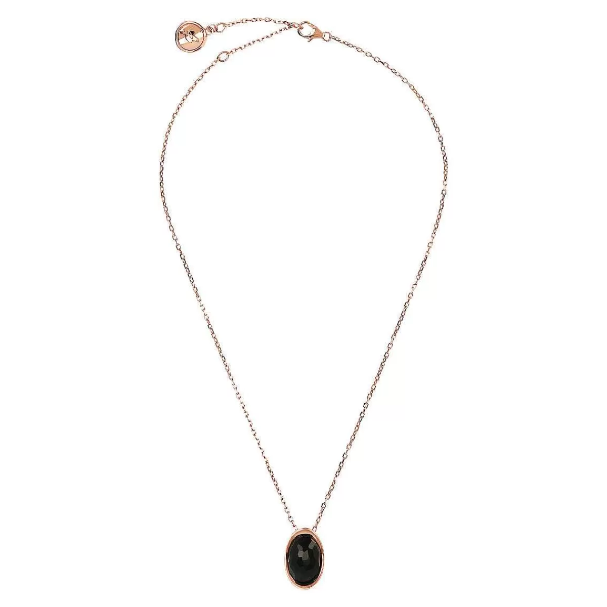 Store Collana Catena Forzatina Con Pendente Ovale In Pietra Naturale Collane