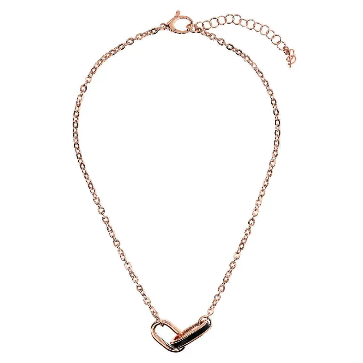 Hot Collana Catena Rolo Con Pendente A Maglie Ovali Smaltate Collane