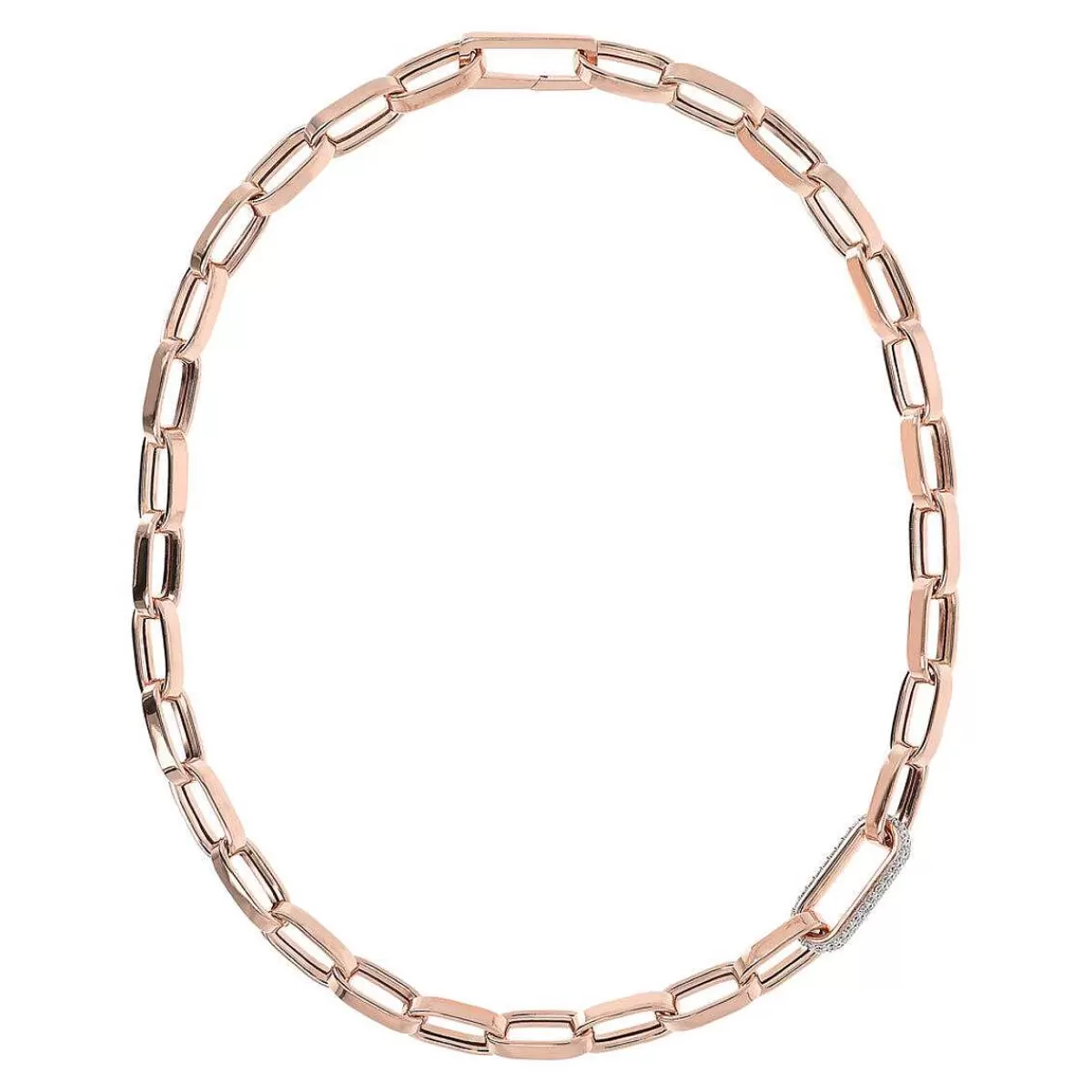 Sale Collana Con Catena Forzatina Spessa E Dettaglio Pave Collane