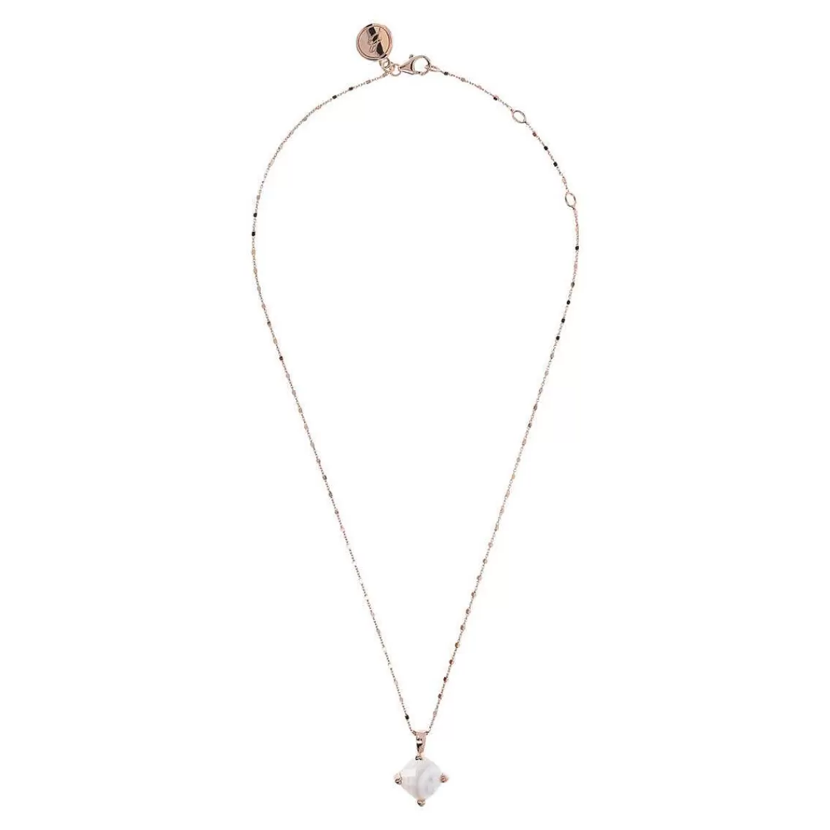 Cheap Collana Con Pendente In Pietra Naturale E Castoni A Cuore Collane