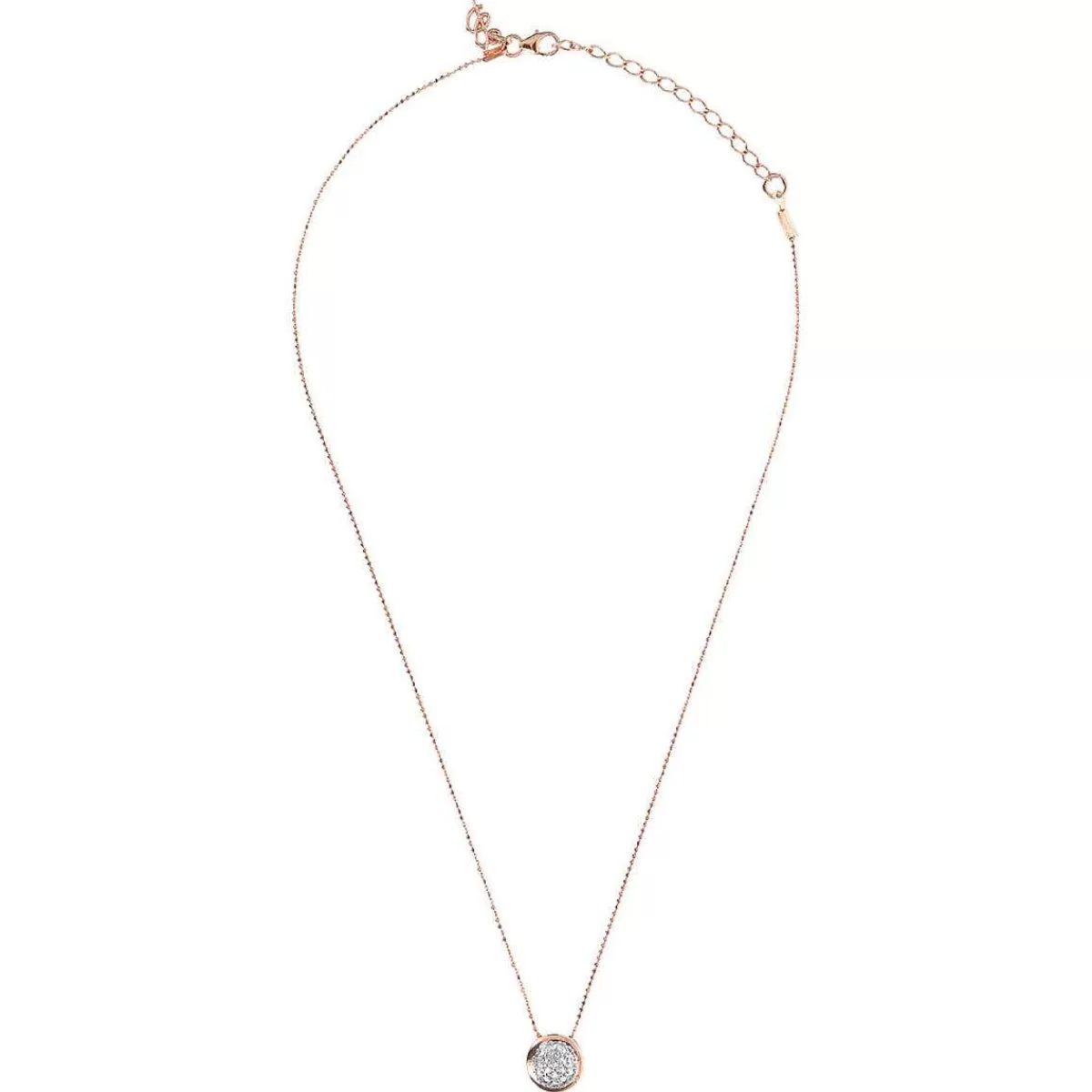 Shop Collana Con Pendente Tondo In Pave Di Cubic Zirconia Collane
