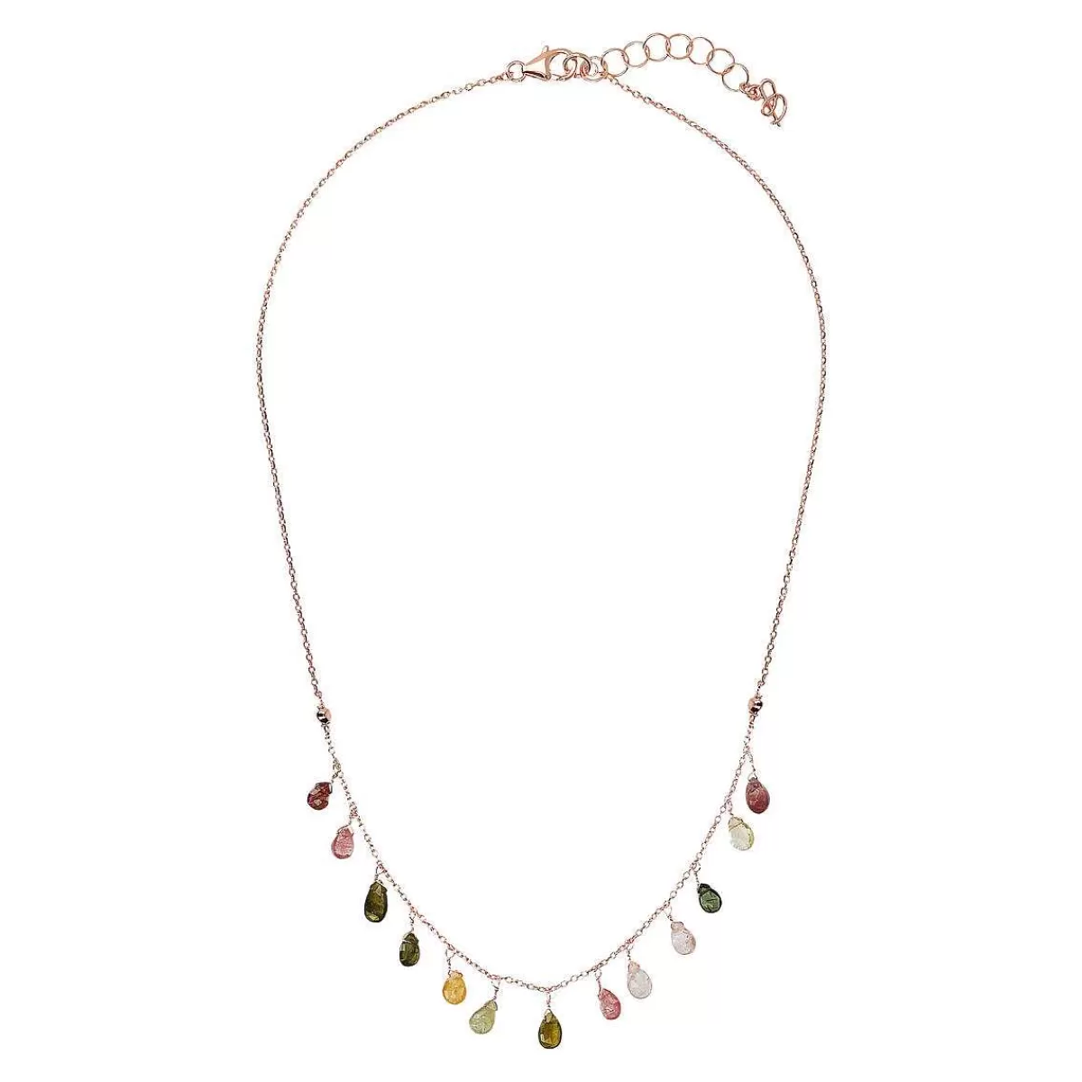 Cheap Collana Con Pendenti A Goccia Di Tormaline Multicolori Collane