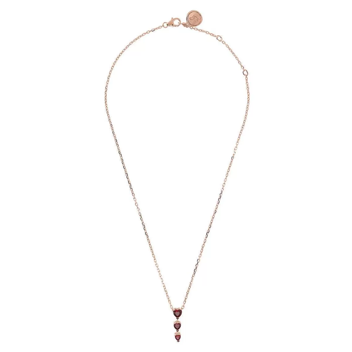 Hot Collana Con Tre Cuori Graduati In Zirconi Collane