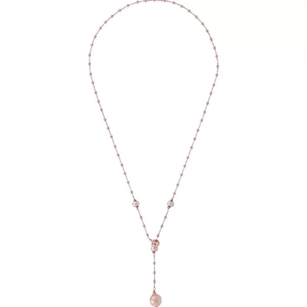 Outlet Collana Cravatta Con Perle Coltivate D'Acqua Dolce O 6/11 Mm Collane