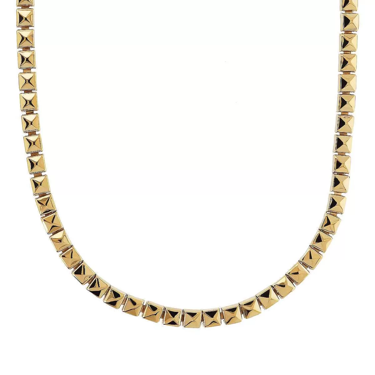 Cheap Collana Dorata Con Borchie Piramidali Collane