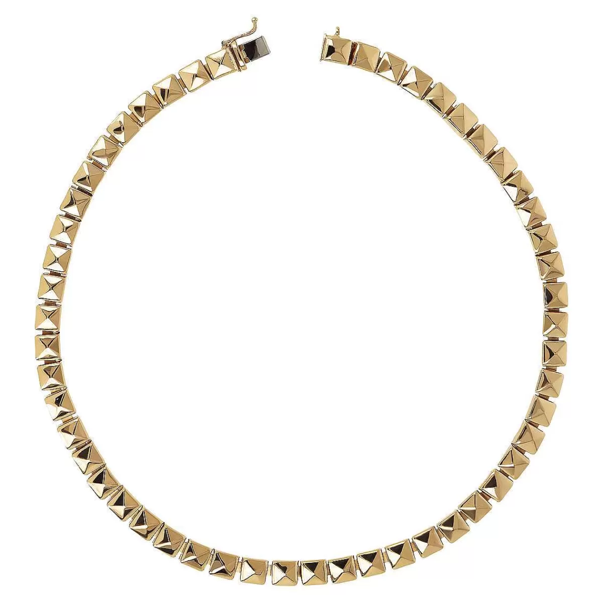 Cheap Collana Dorata Con Borchie Piramidali Collane