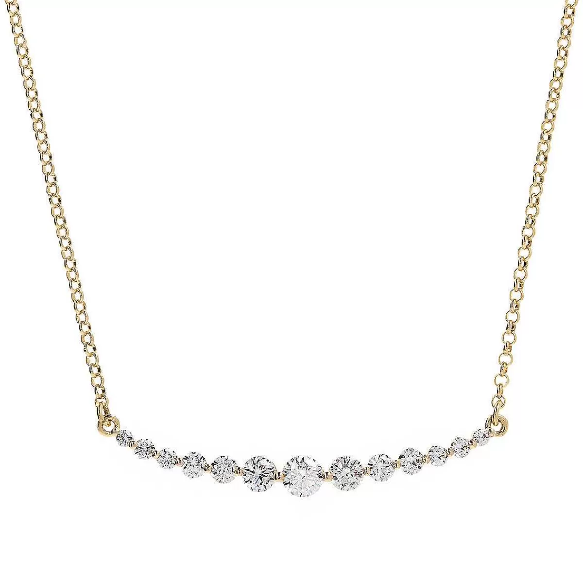 Cheap Collana Dorata Con Punti Luce In Cubic Zirconia Collane