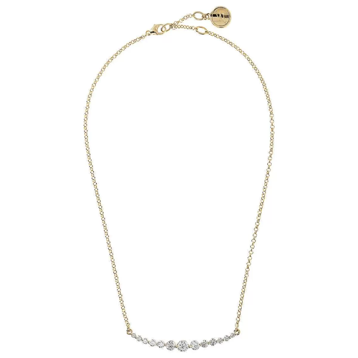 Cheap Collana Dorata Con Punti Luce In Cubic Zirconia Collane