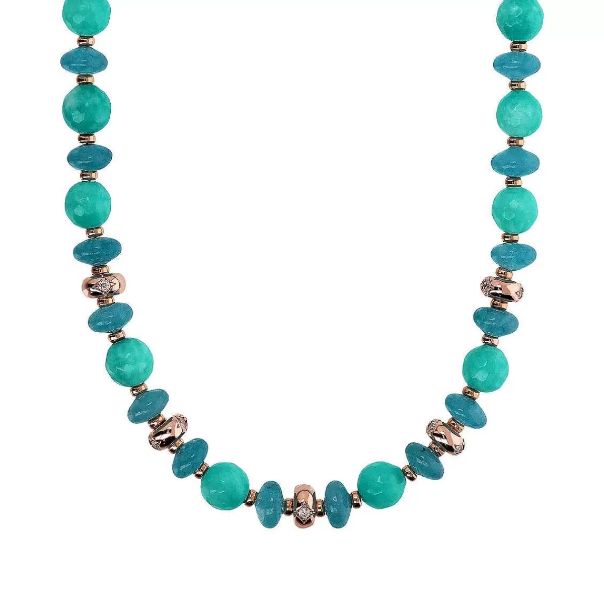 Online Collana Girocollo Con Etoile Rondelle E Pietre Naturali Collane