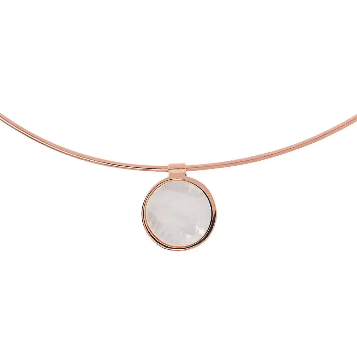 Shop Collana Girocollo Con Pendente A Disco In Pietra Naturale Piatta Collane