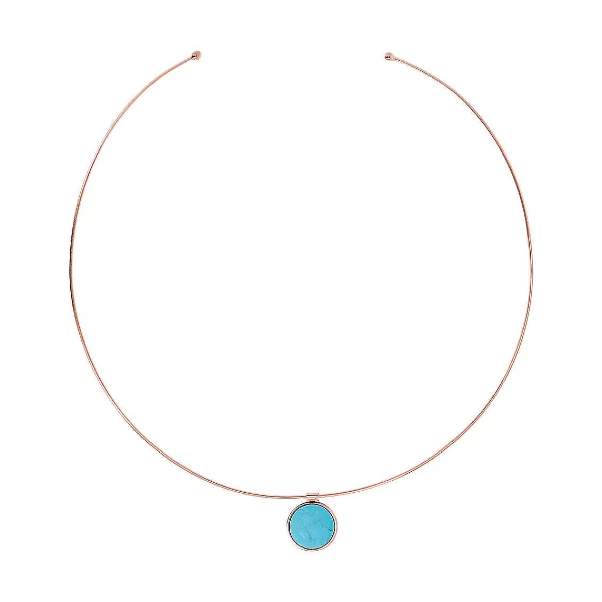 Shop Collana Girocollo Con Pendente A Disco In Pietra Naturale Piatta Collane