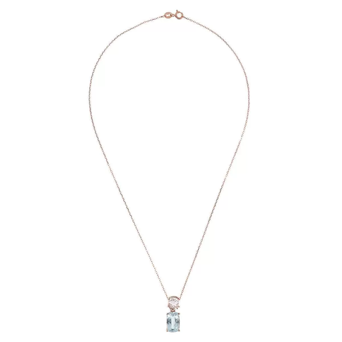 Hot Collana In Oro 9Kt Con Catena Rolo E Pendente In Pietra Naturale Collane