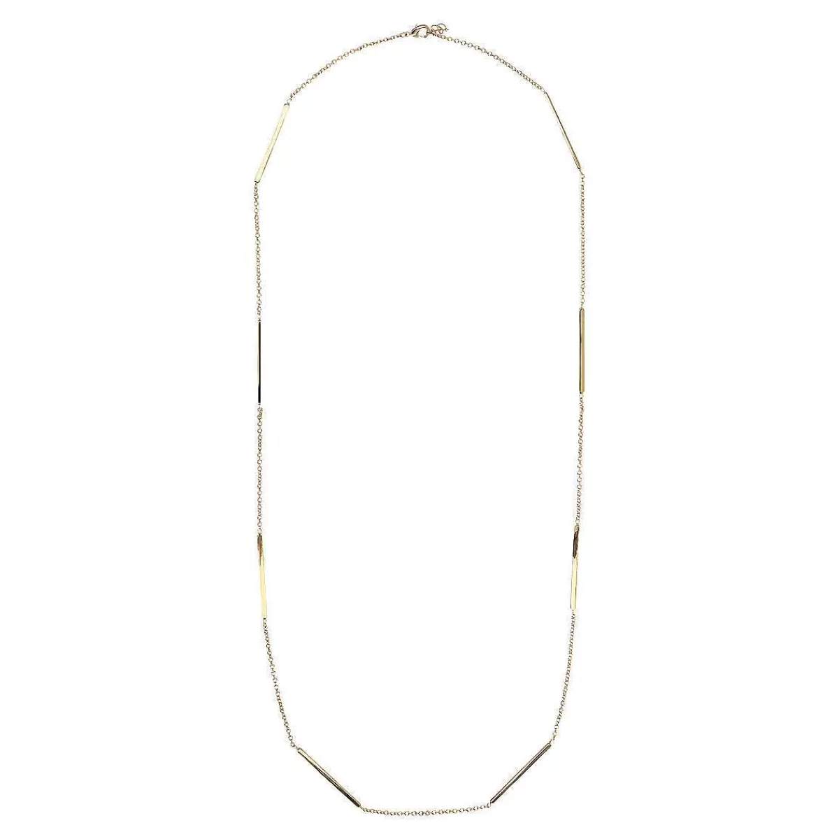 Best Collana Lunga Catena Rolo Con Barrette Dorate Collane