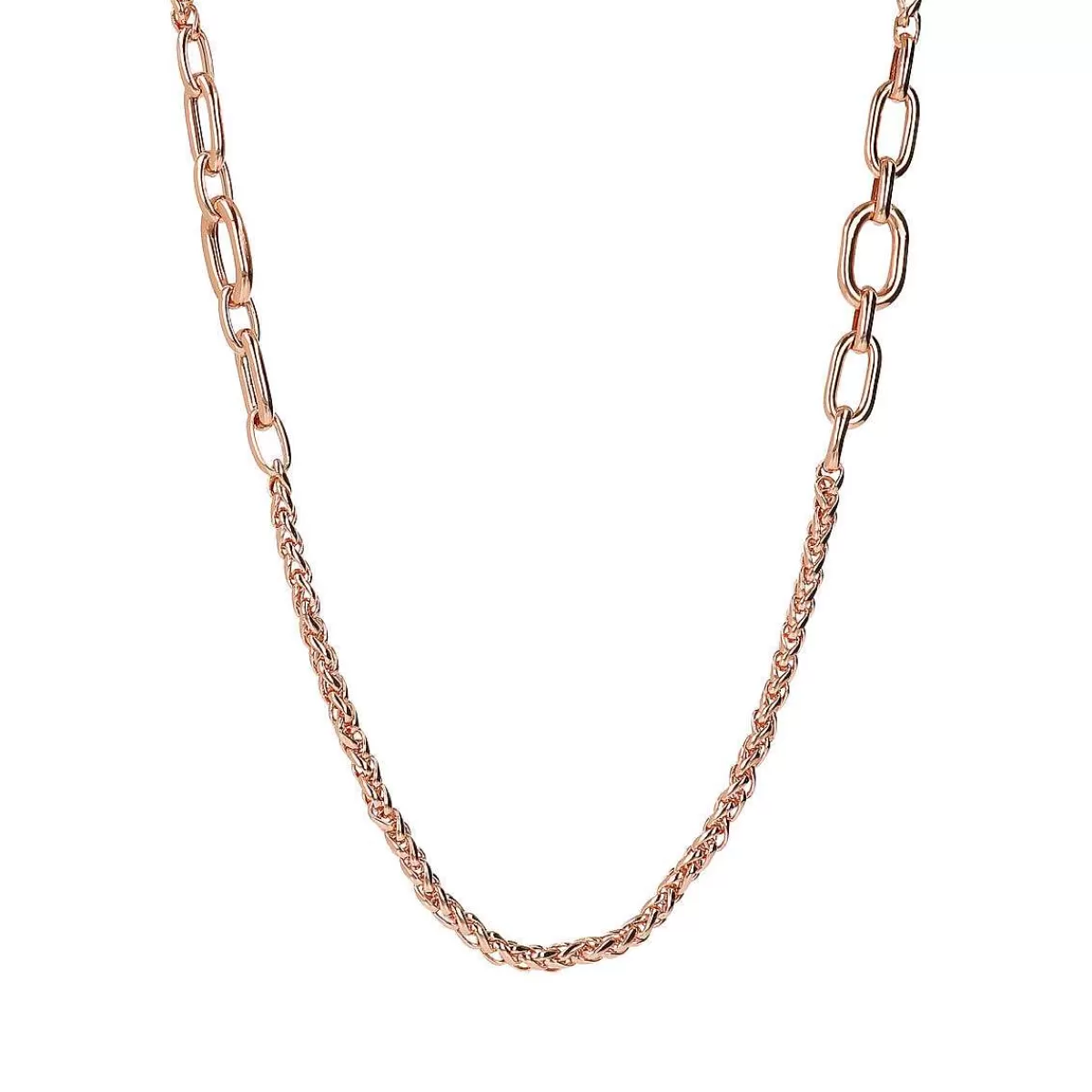 Online Collana Lunga Con Catena Spiga E Maglie Ovali Collane