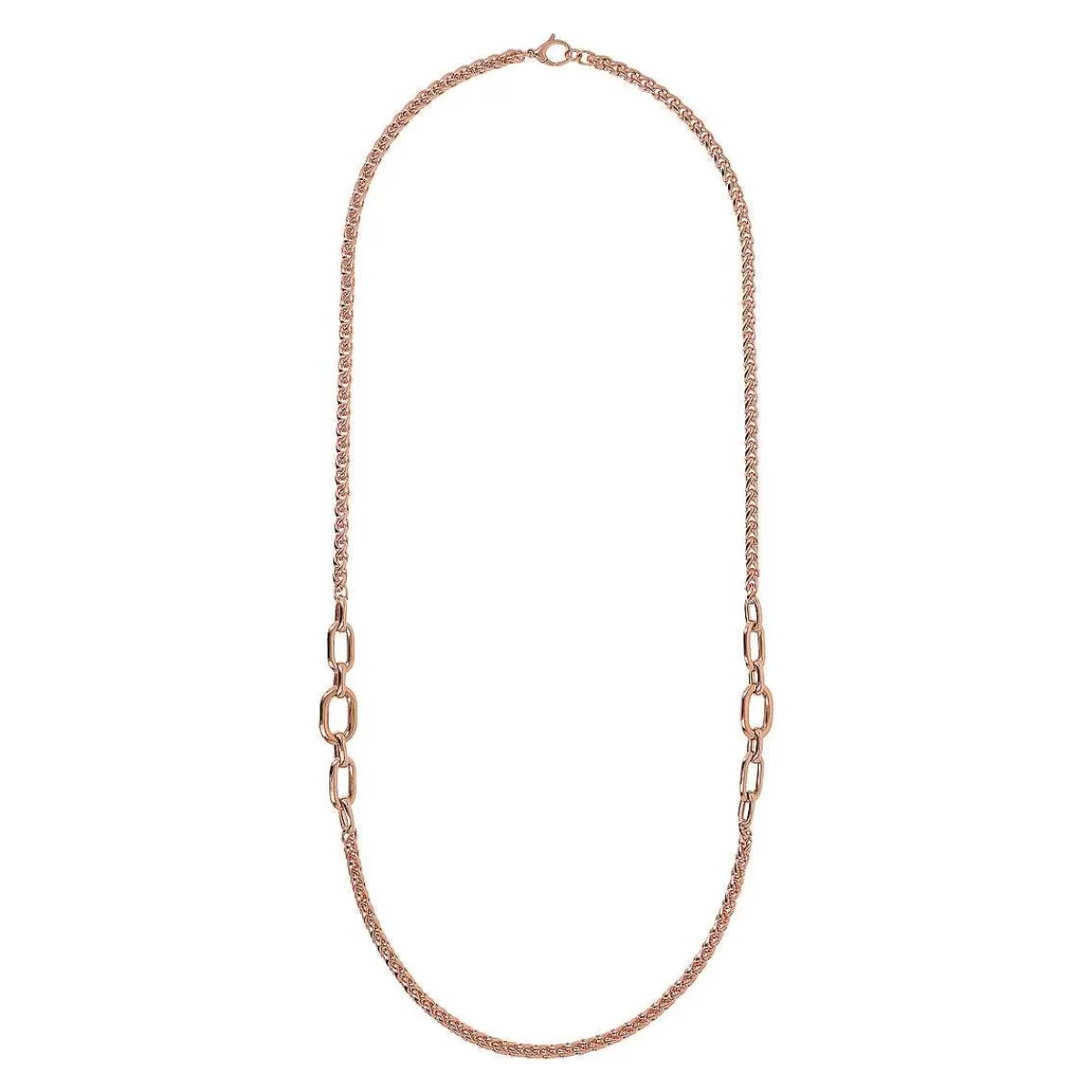 Online Collana Lunga Con Catena Spiga E Maglie Ovali Collane