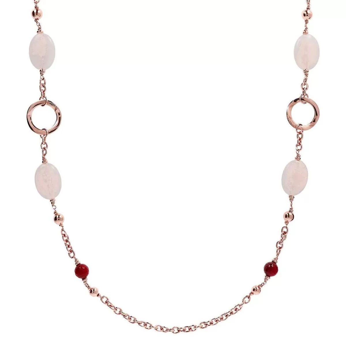Best Sale Collana Lunga Con Dettagli In Golden Rose E Pietre Naturali Collane