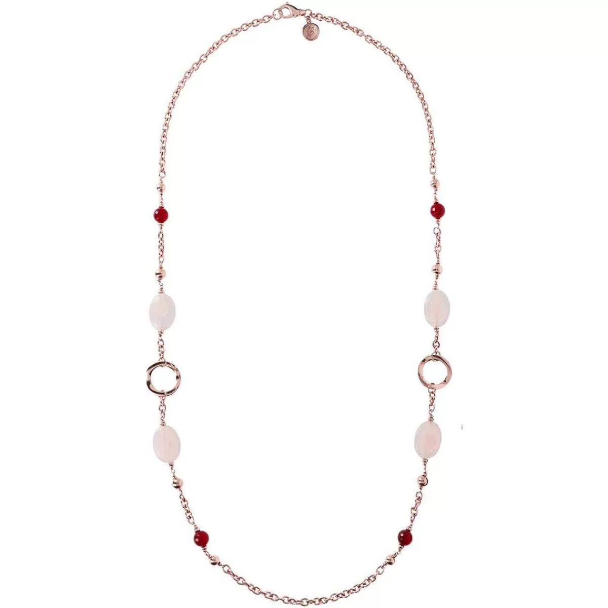 Best Sale Collana Lunga Con Dettagli In Golden Rose E Pietre Naturali Collane
