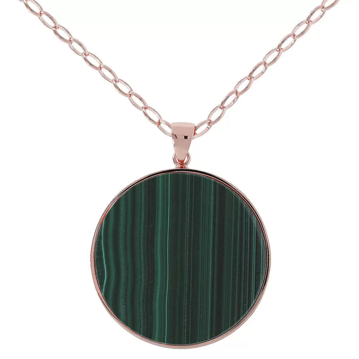 Best Collana Lunga Con Pendente A Disco Grande In Pietra Naturale Collane