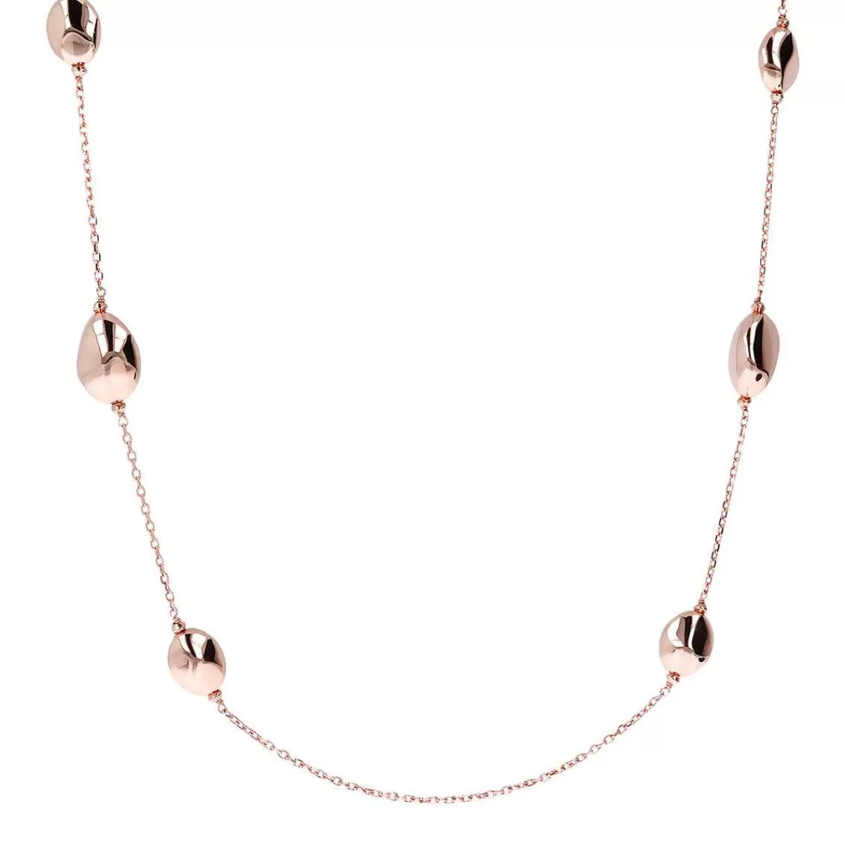 Best Sale Collana Lunga Con Pepite Lucide In Golden Rose Collane