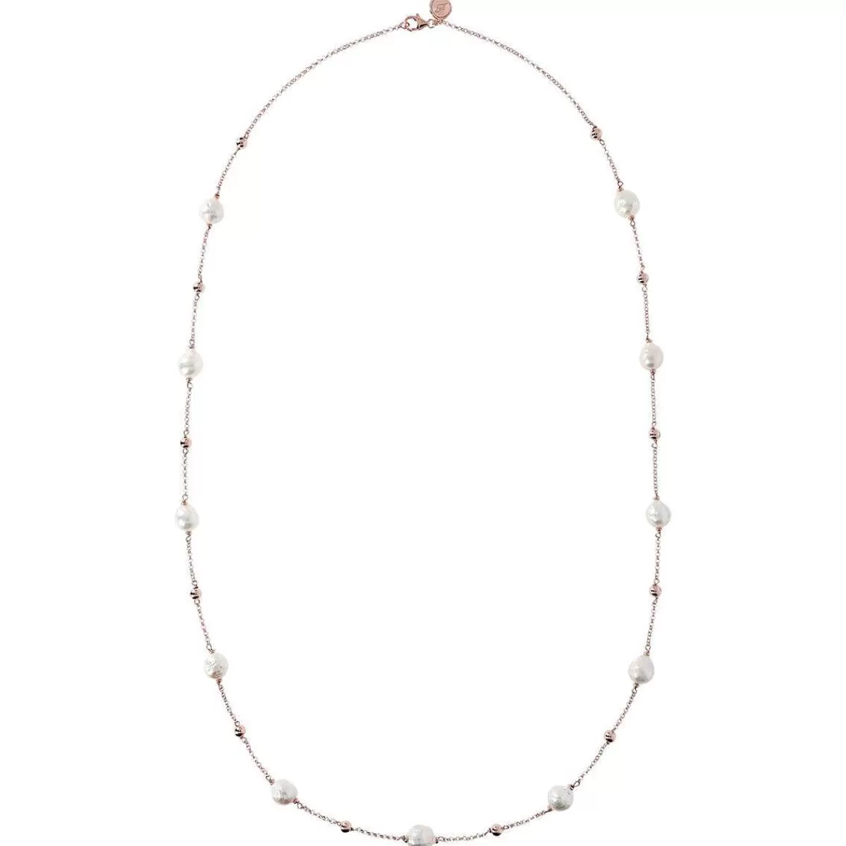 Discount Collana Lunga Con Sfere Oro Rosato E Perle Coltivate D'Acqua Dolce O 10 Mm Collane