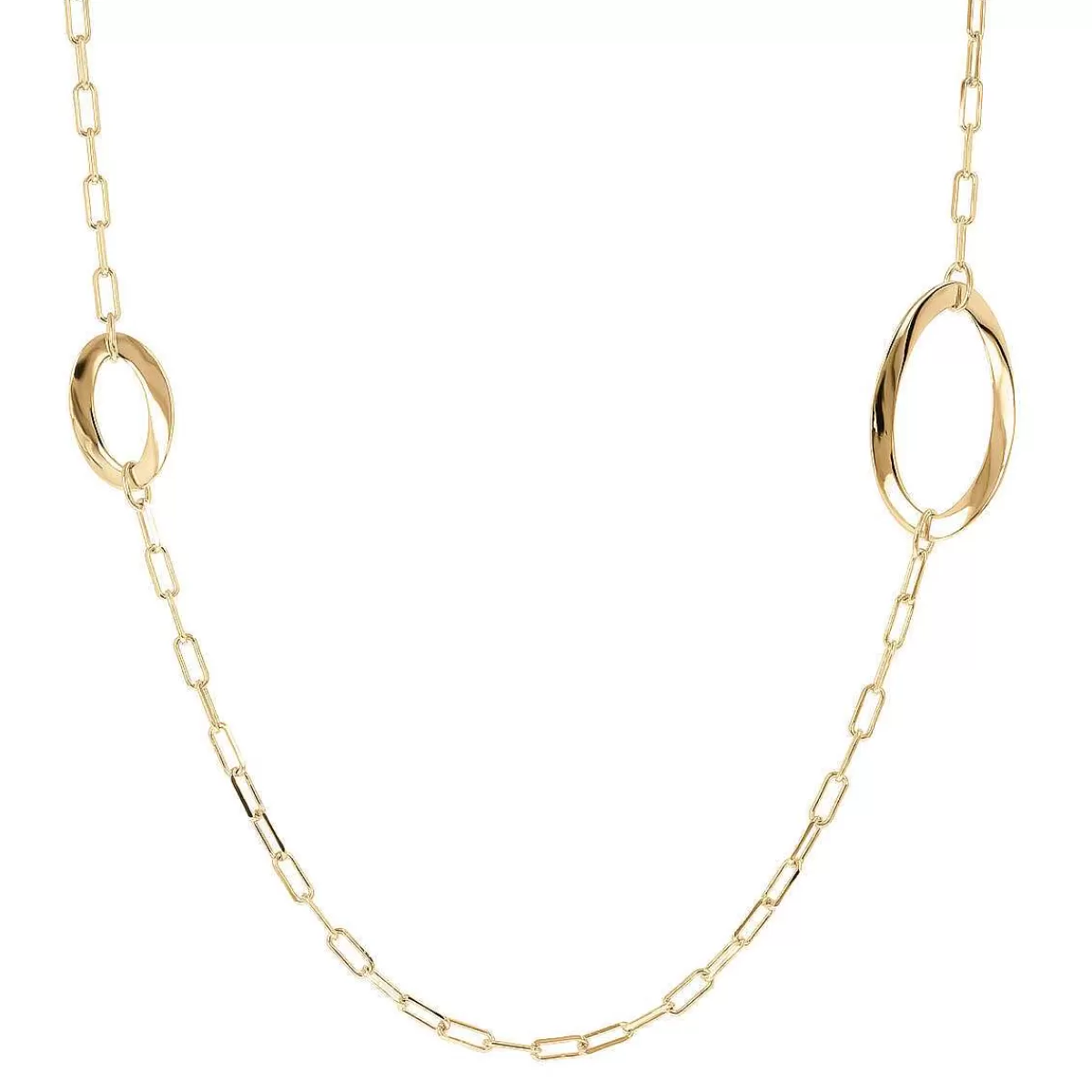 Best Collana Lunga Dorata Con Catena Forzatina E Maglie Tortore Collane