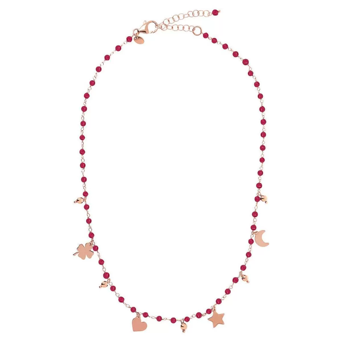 Fashion Collana Rosario Con Pendenti E Pietre Naturali Collane