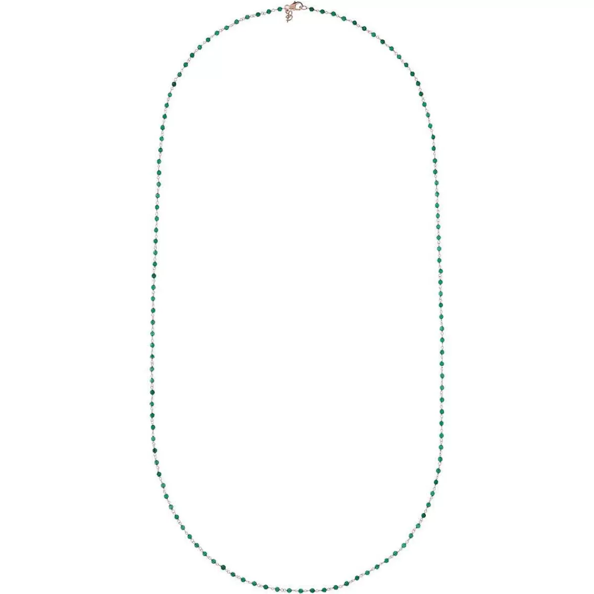 Sale Collana Rosario Con Pietra Naturale Agata Verde Collane